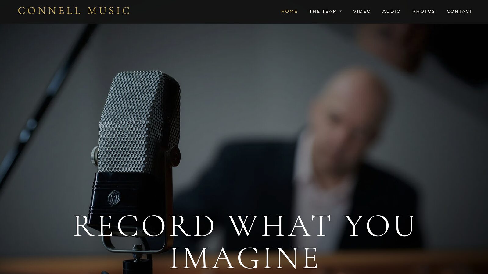 Homepage of the Connell Music website