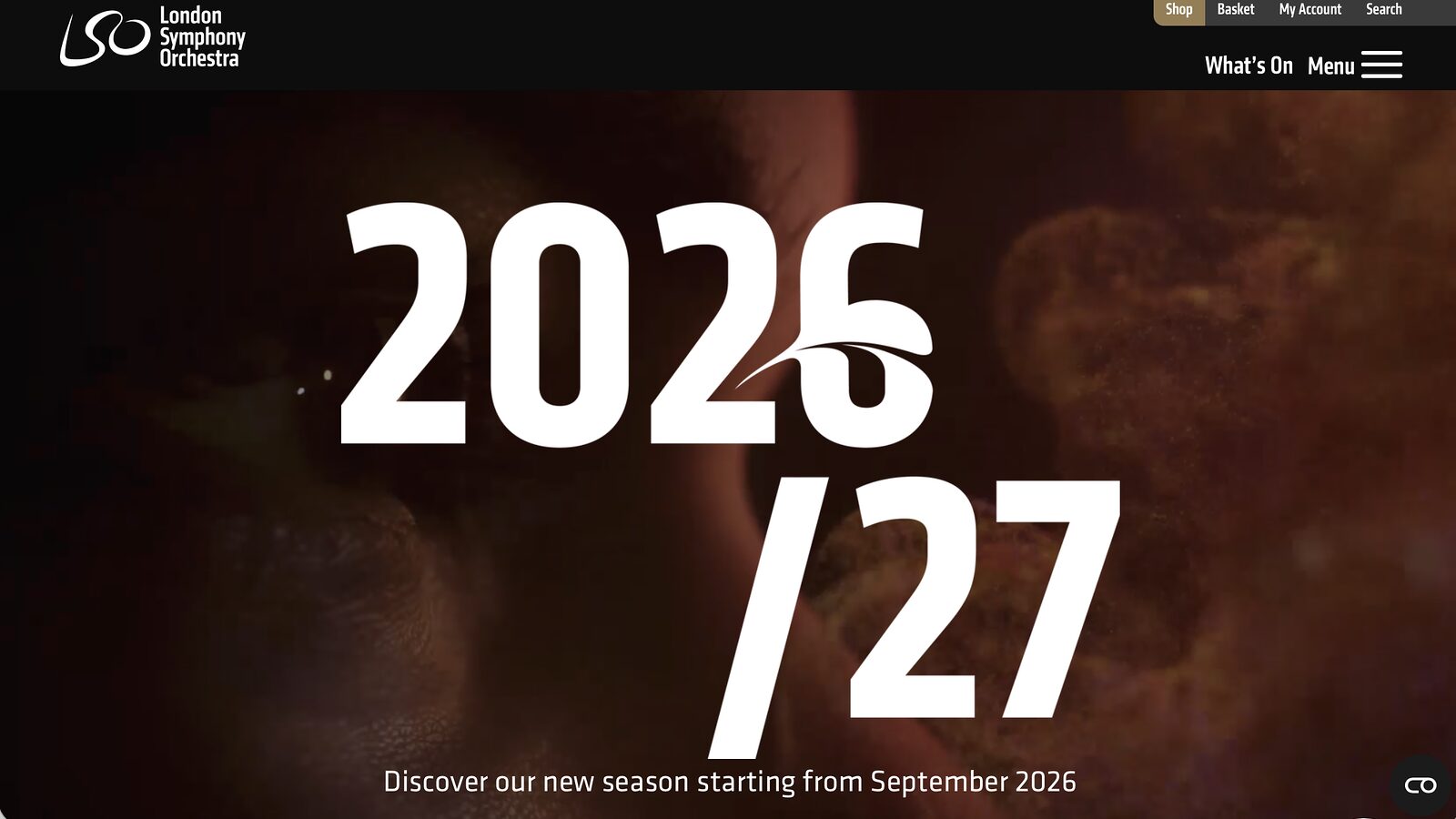 Homepage of the London Symphony Orchestra website